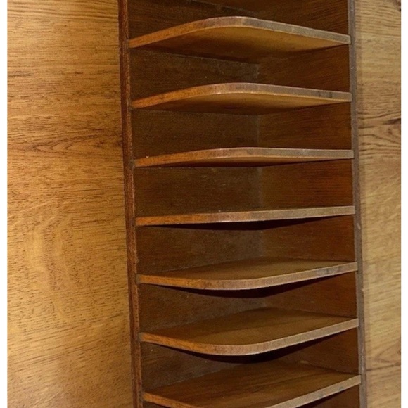 Stry‎ Lenkoff VTG Wooden Receipt Organizer Sorter Laundry Tag File Cabinet Wood - Picture 4 of 11